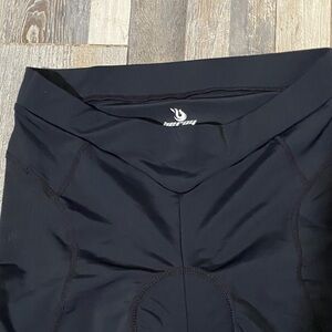 Black Women's Bike Shorts with Reflective Hem